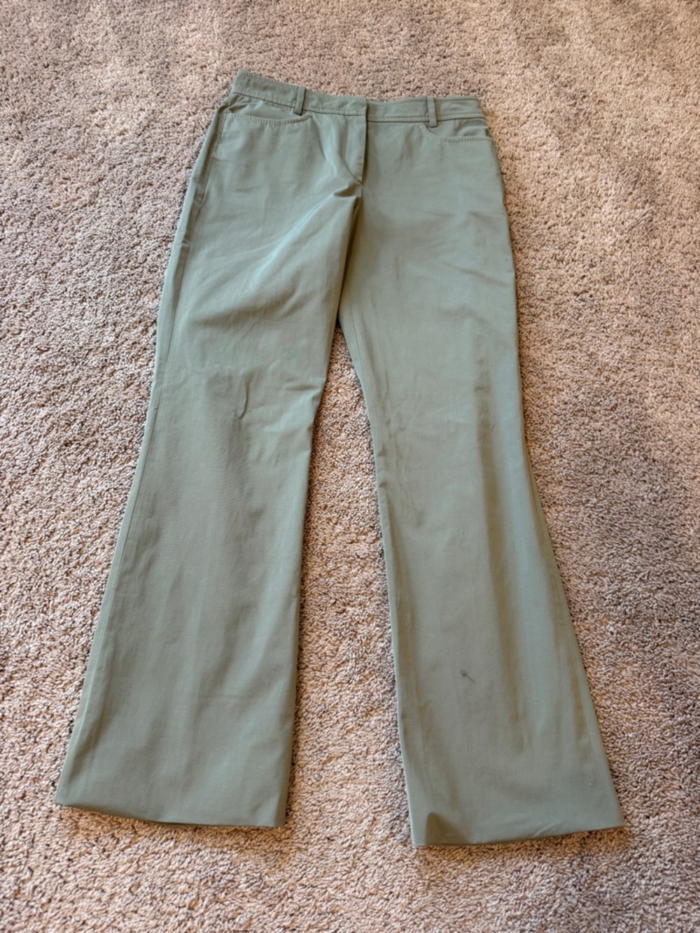 Escada Sport soft stretch Kate Y2K vintage size 36 Sage Green Straight Leg Pants